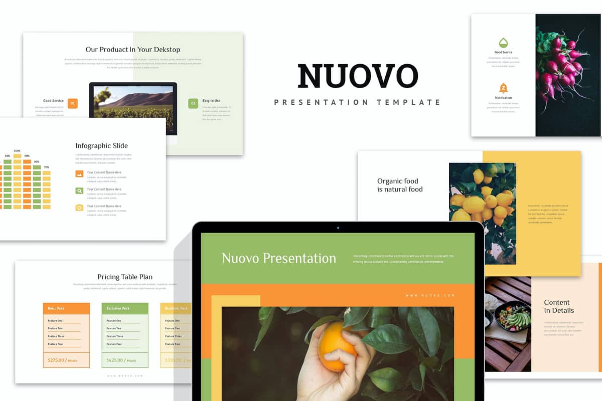 Nuovo：有机食品PowerPoint